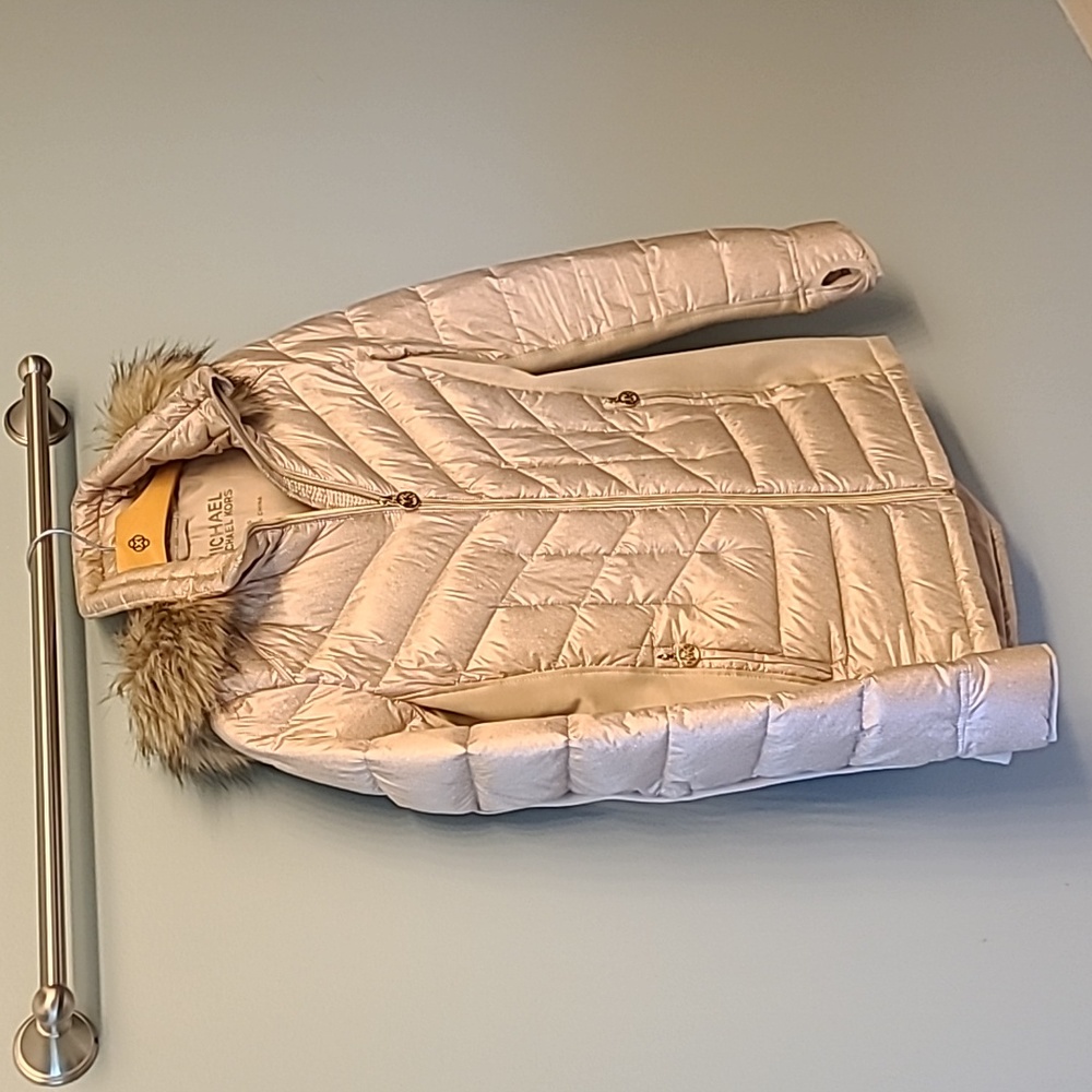 Michael Kors coat. Size small. Goldish tan
